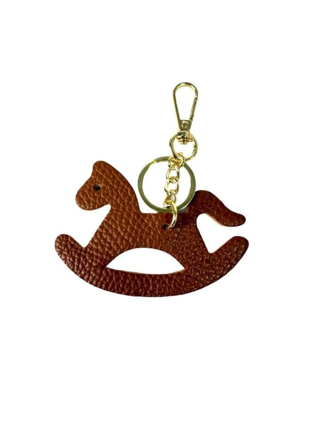 CAVALLO A DONDOLO PORTACHIAVI IN PELLE CUOIO 19002