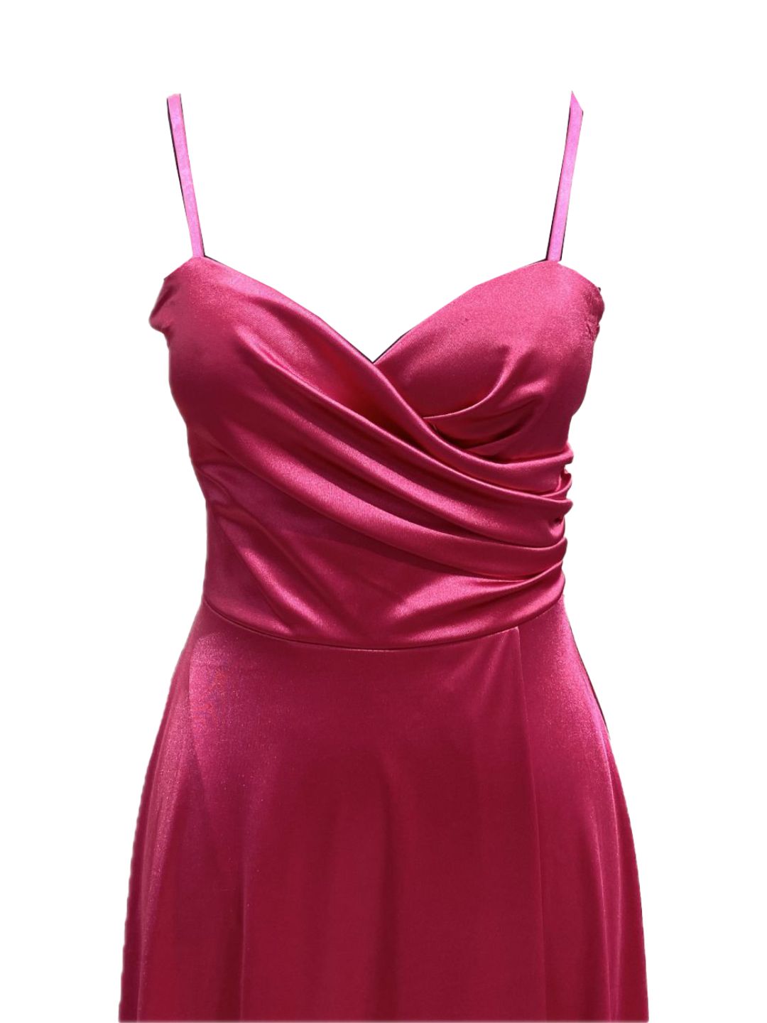 ABITO DA CERIMONIA IN RASO FUCSIA 24780