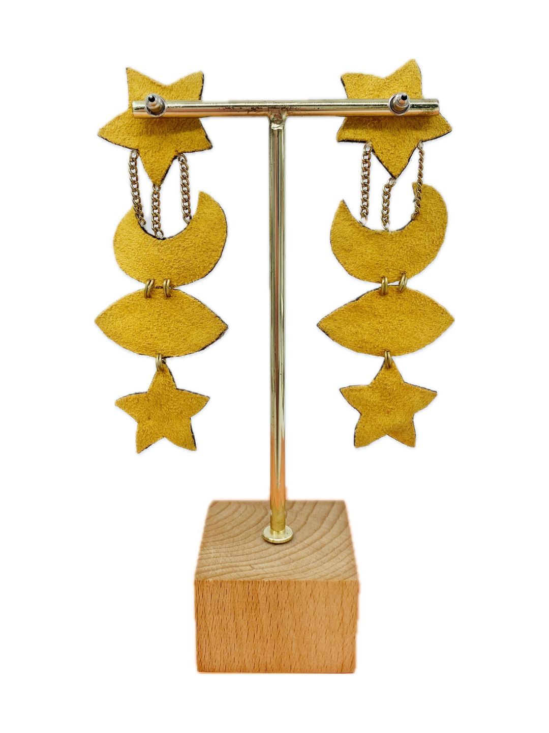 ORECCHINO LUNA STELLE OCCHIO NAZAR ARTIGIANALE