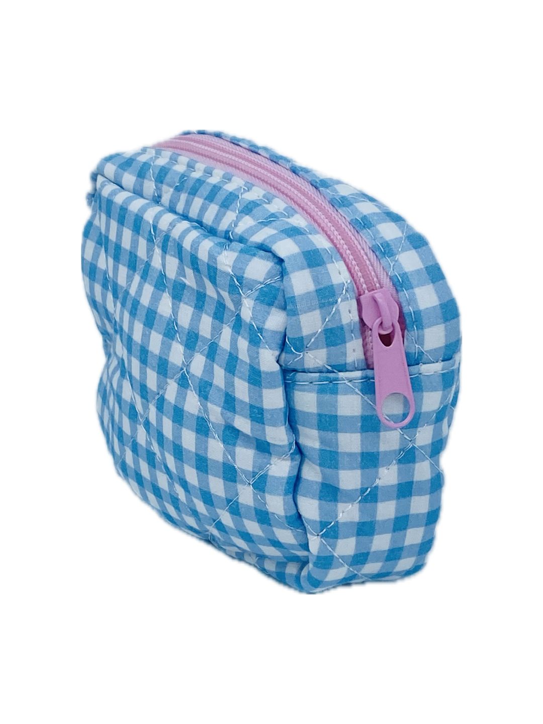 MINI POCHETTE VICHY Azzurro