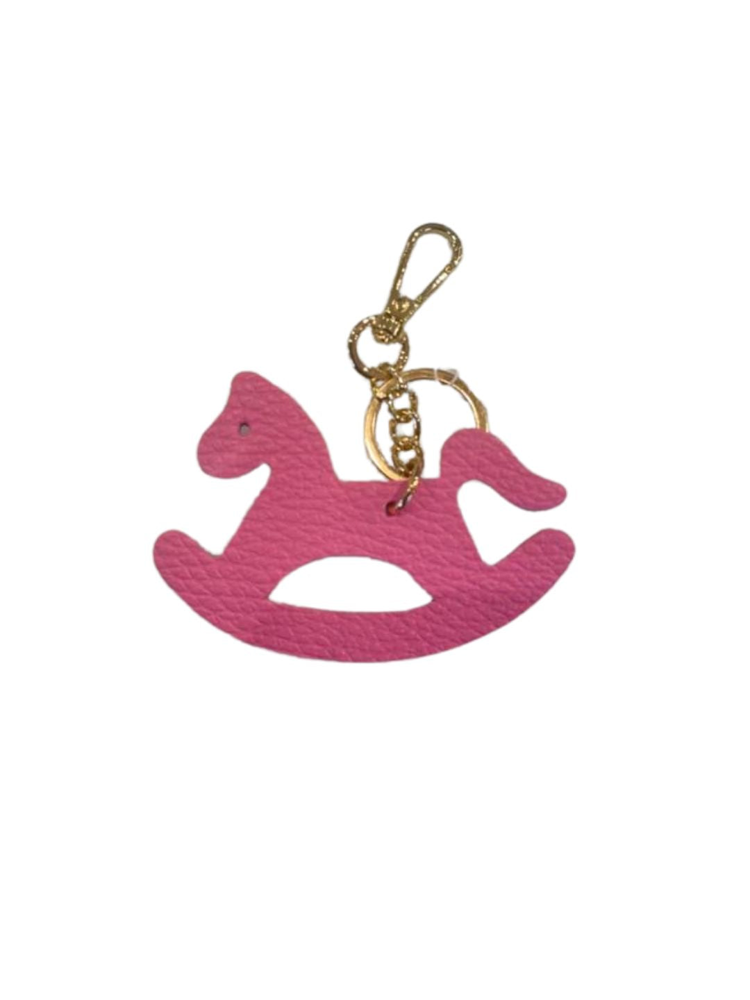CAVALLO A DONDOLO PORTACHIAVI IN PELLE ROSA BUBBLE 19002