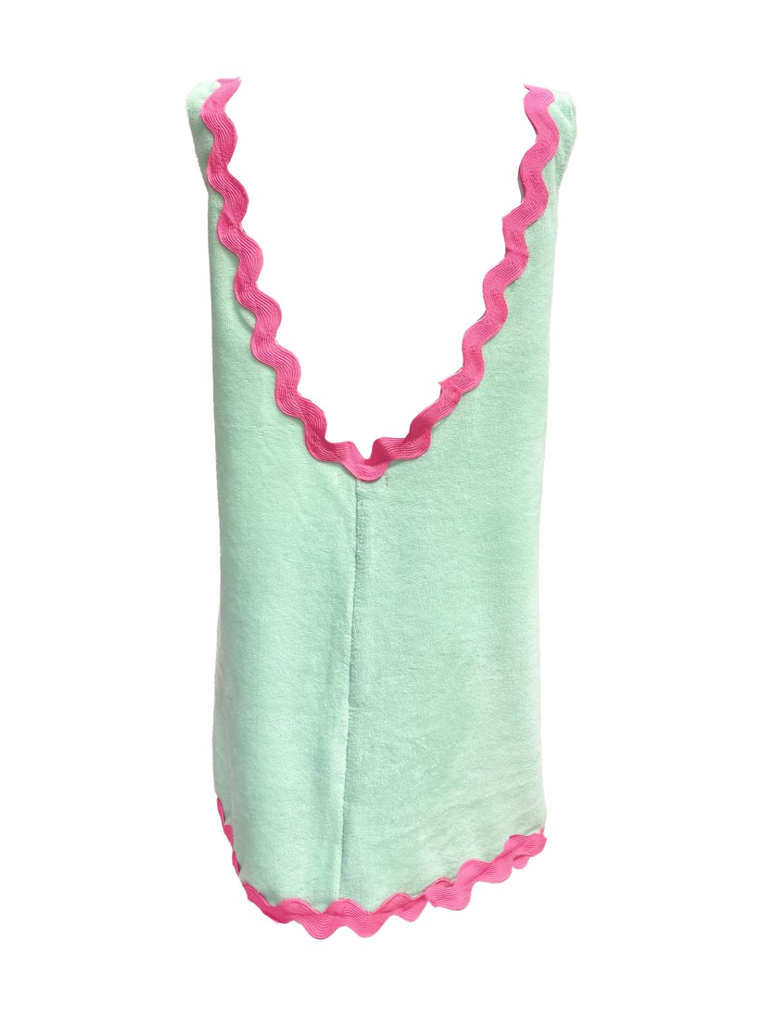 ABITO BASIC Spugna Bambù Verde Acqua Zig Zag Fucsia Ribes of LOVE