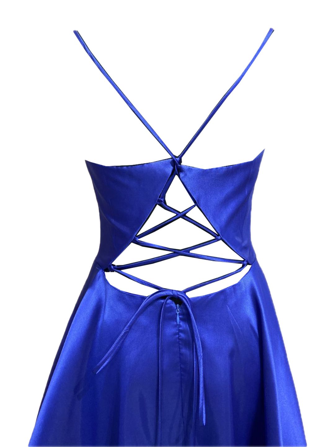STIFF BLUETTE SATIN CEREMONY DRESS 6535