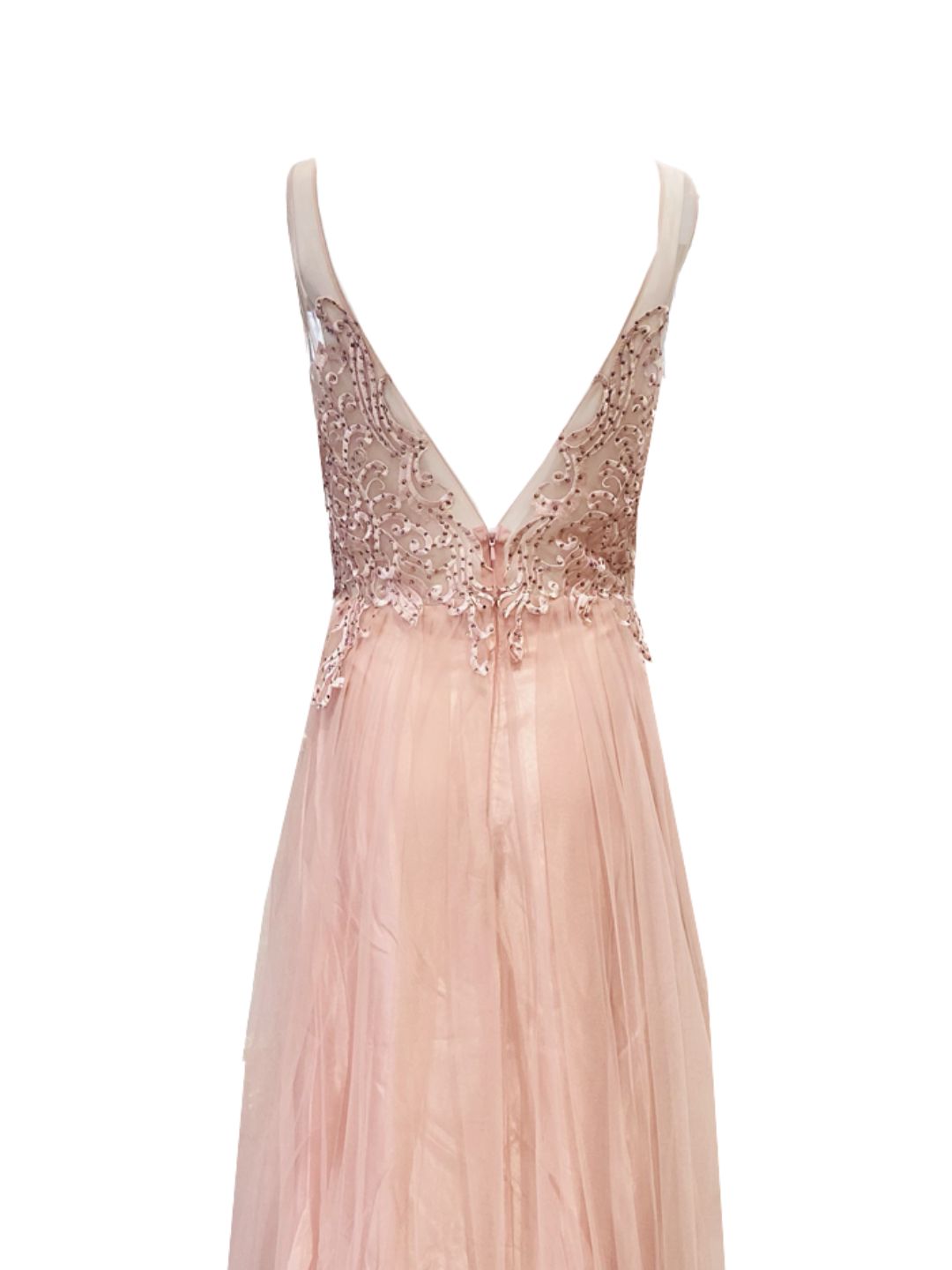 ABITO CERIMONIA TULLE ROSA 203