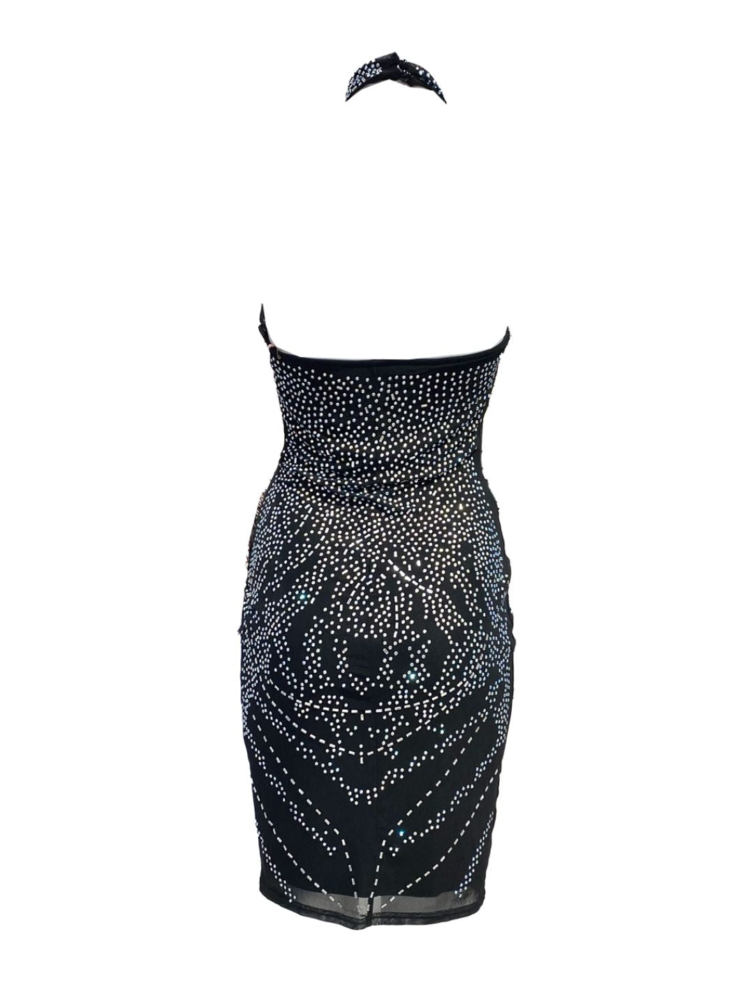 SHORT DRESS WITH RHINESTONE AND OSTRICH FEATHERS MARABOUT 616815-1