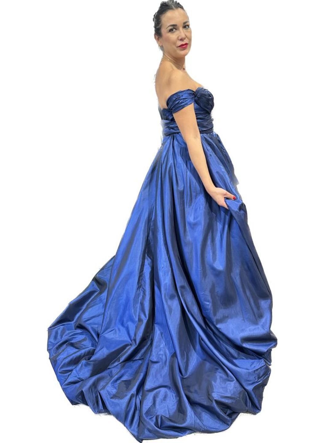 ASYMMETRIC CEREMONIAL DRESS NIGHT BLUE 272