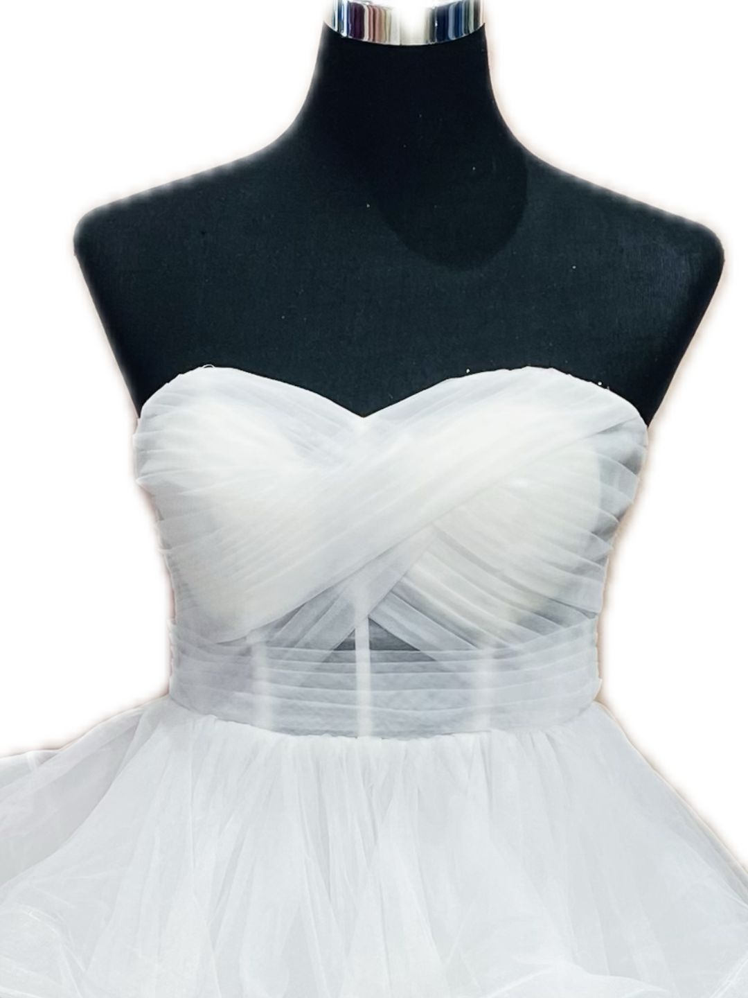 ABITO DA CERIMONIA CORTO TULLE BIANCO 905