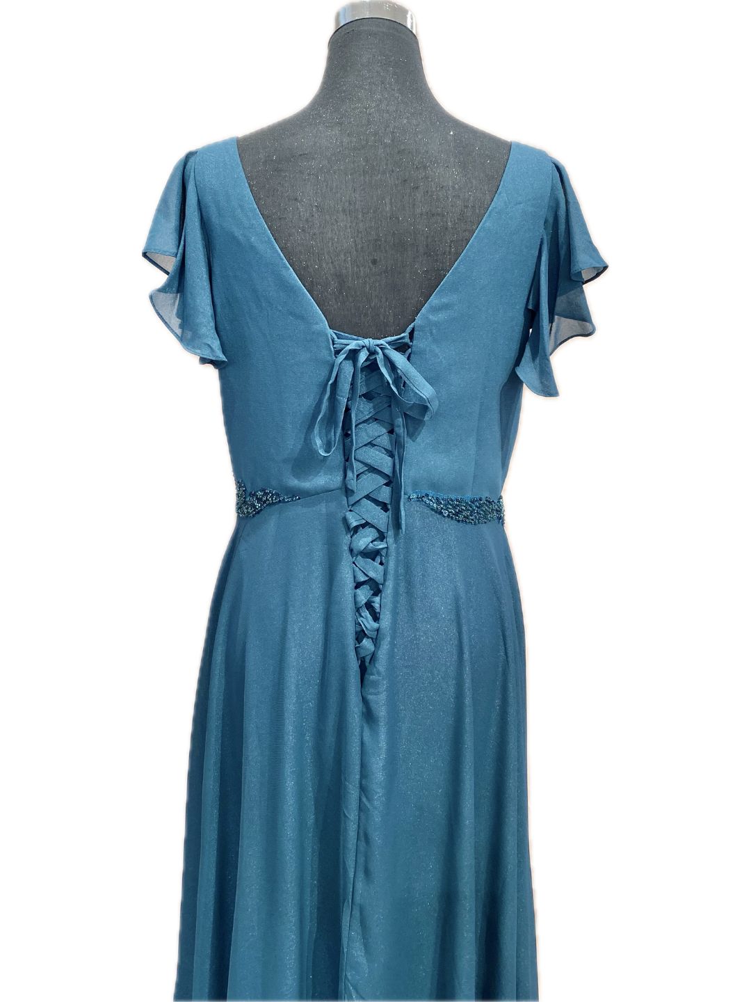 ABITO DA CERIMONIA PETROLIO SCURO CURVY 6536