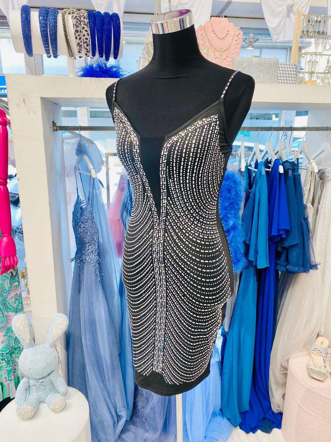 ABITO ELEGANTE CORTO CON STRASS 735898