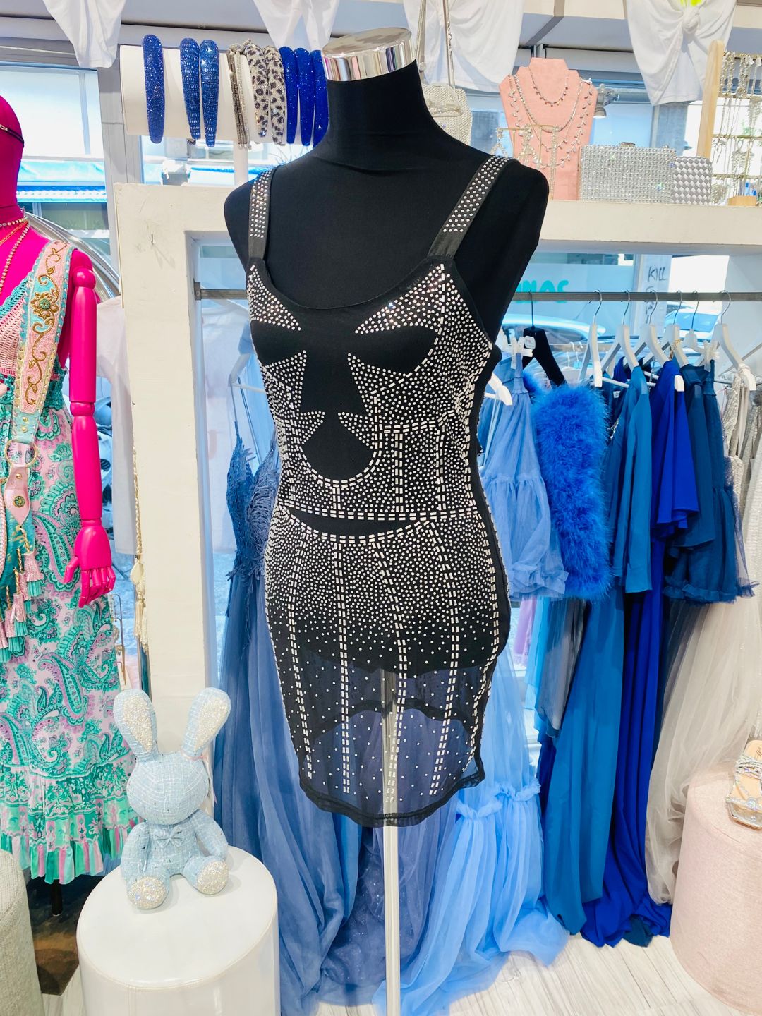 ABITO ELEGANTE TUBINO NERO STRASS 779230-1