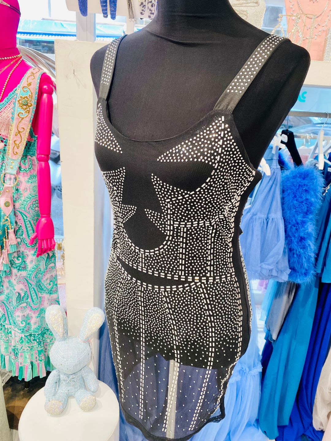ABITO ELEGANTE TUBINO NERO STRASS 779230-1