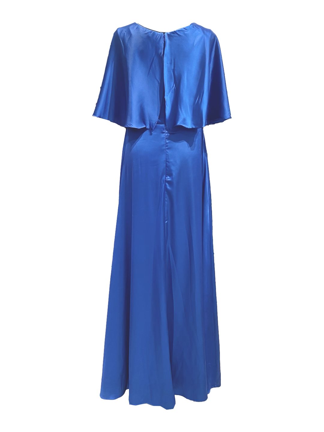 Abito Cerimonia semil Raso Curvy Blu Reale 910