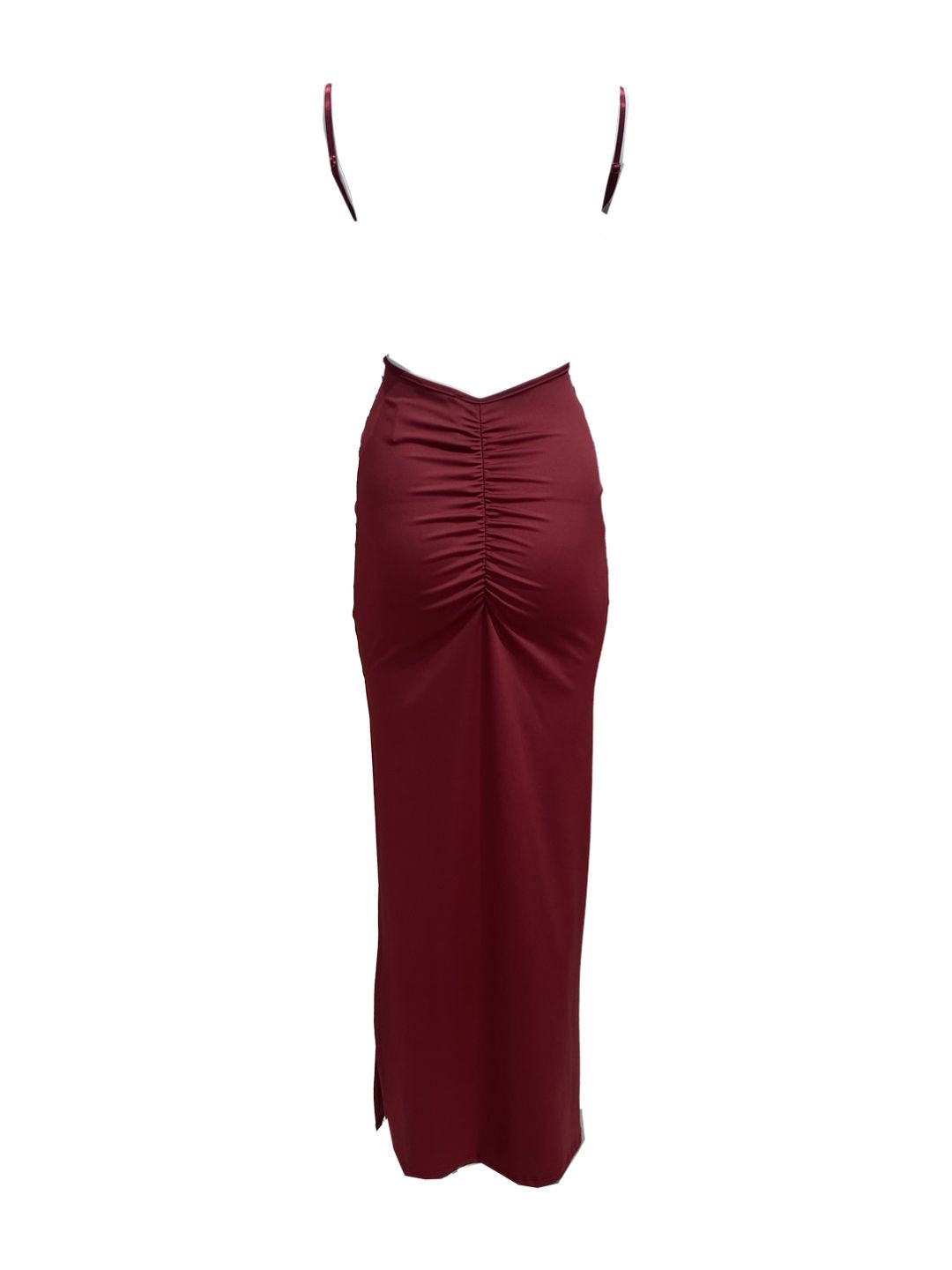 Abito Lungo Aderente Bordeaux 9960