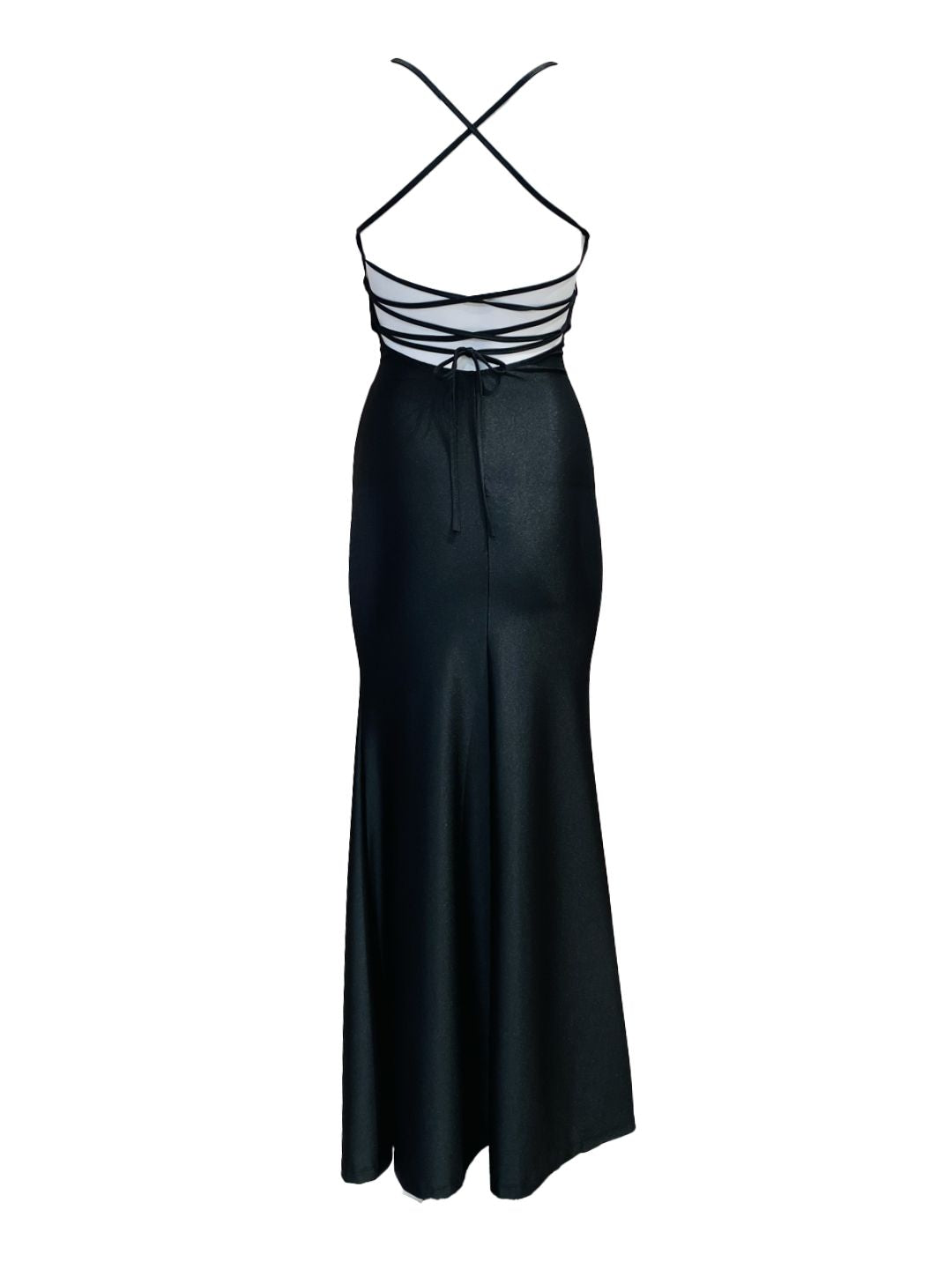 Abito Lungo Aderente Nero 12943