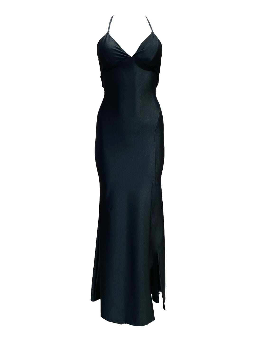 Abito Lungo Aderente Nero 12943