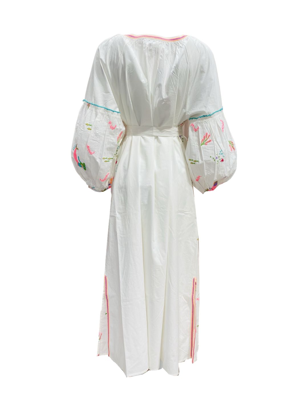 Abito Lungo Ricamato in Cotone Boho-Chic Mod.1