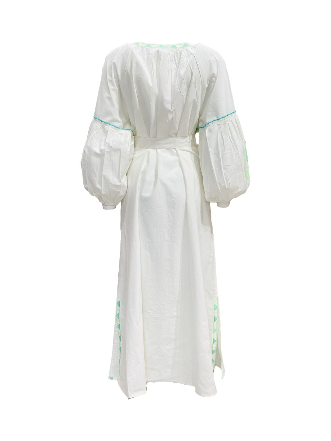 Abito Lungo Ricamato in Cotone Boho-Chic Mod.3