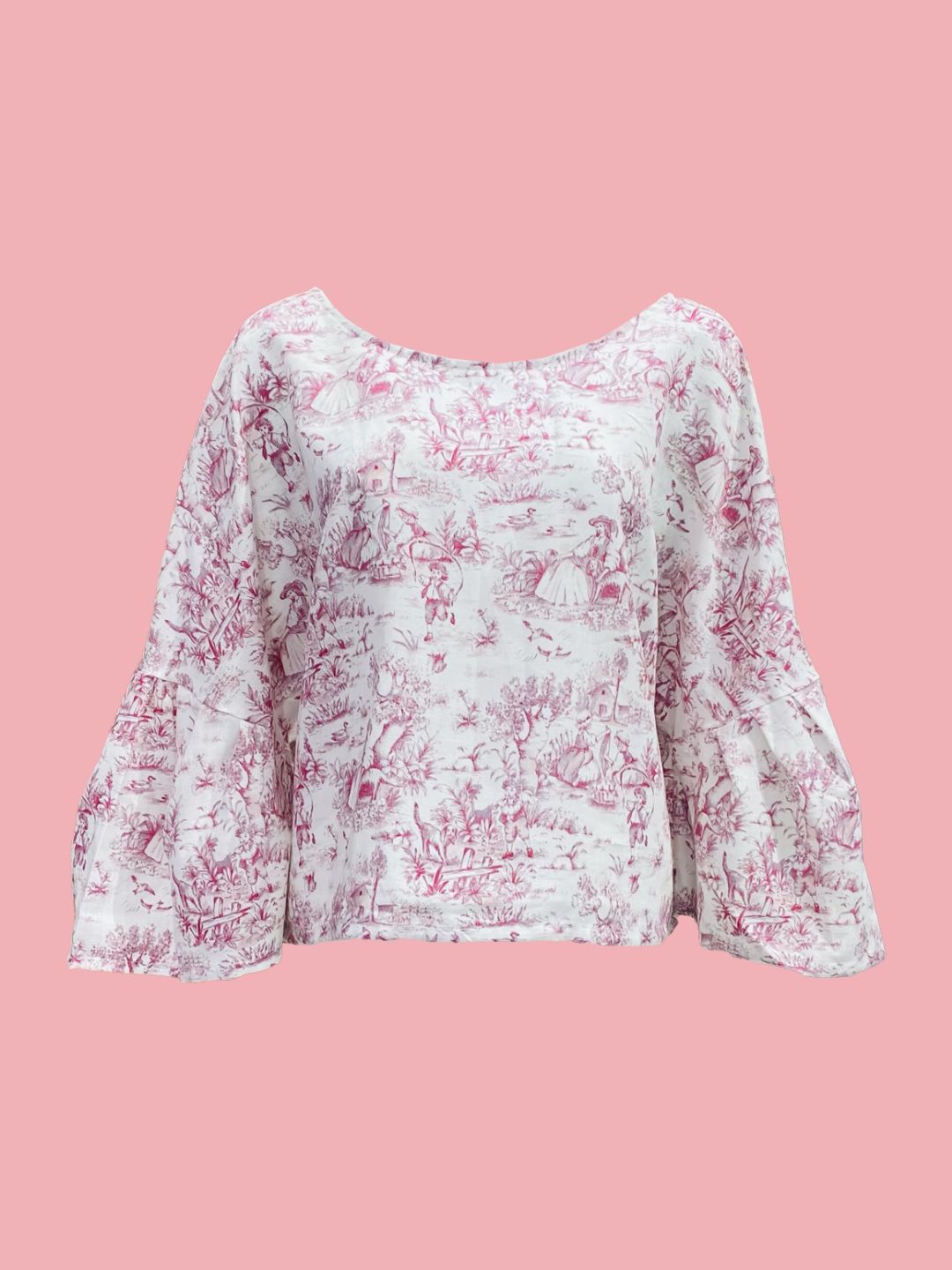 BLUSA Bloom TOILE DE JOUY ROSA Ribes of LOVE