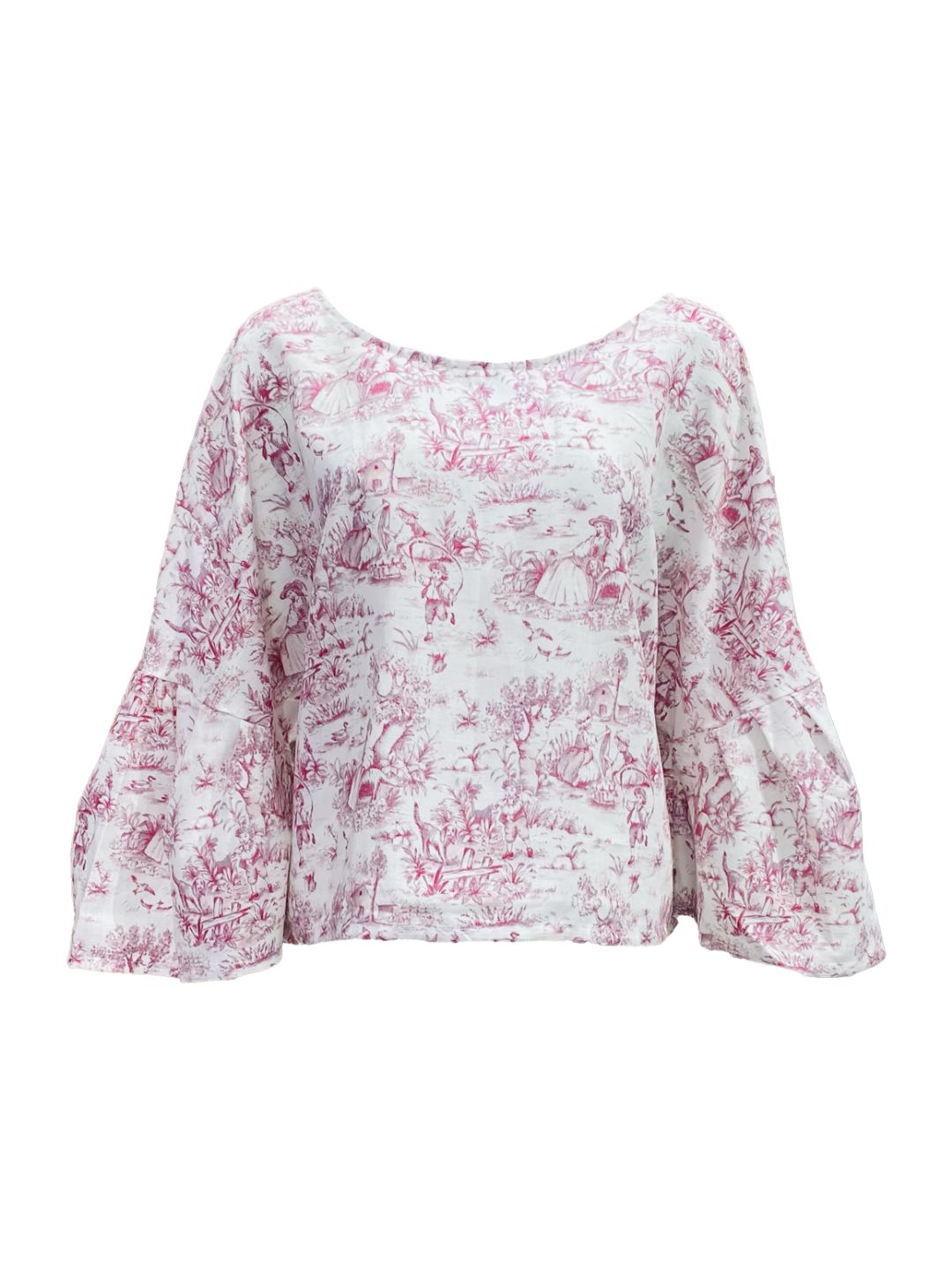 BLUSA Bloom TOILE DE JOUY ROSA Ribes of LOVE