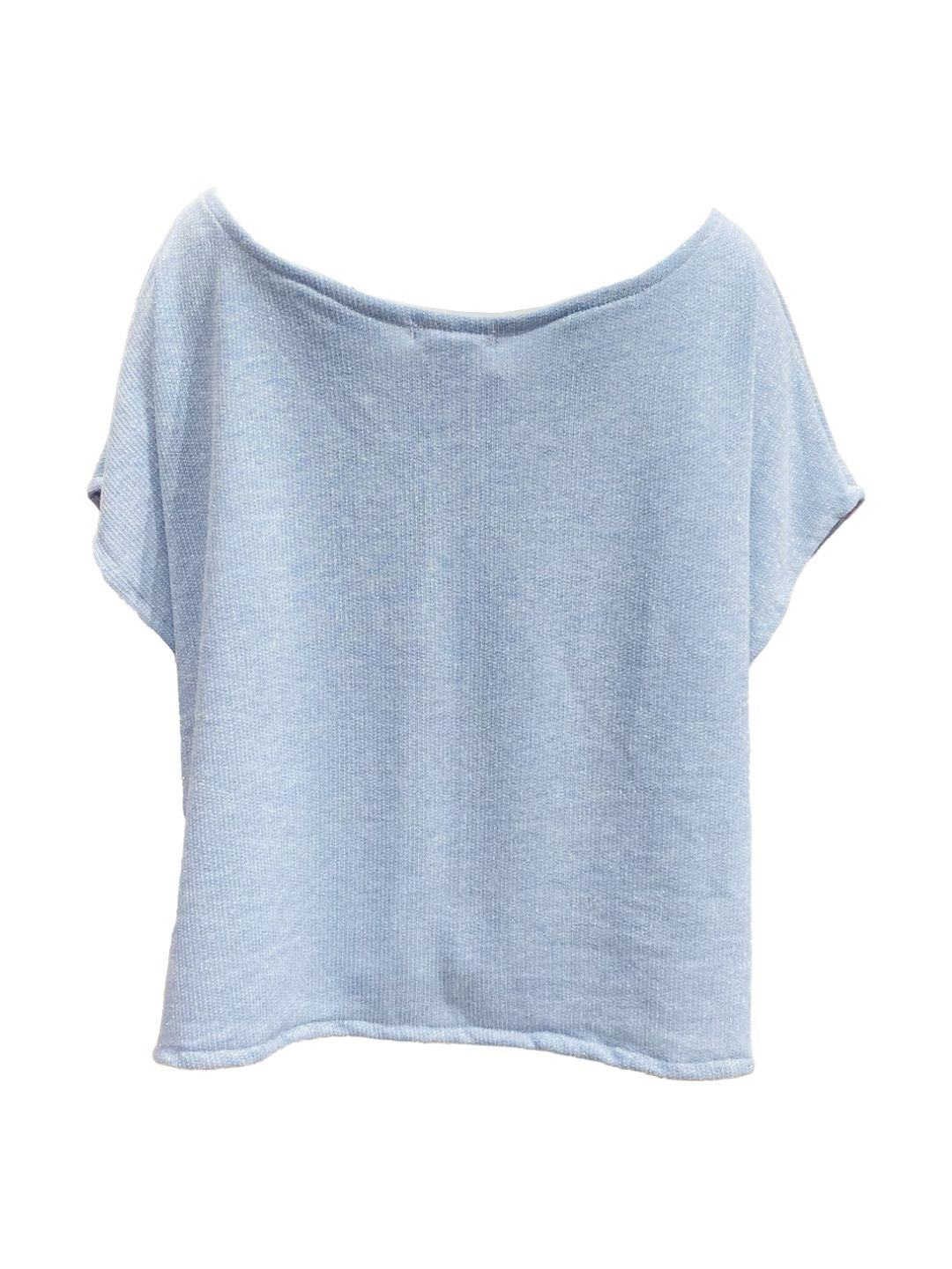 BLUSA SCATOLETTA Spugna Garzata french terry Azzurra Ribes of LOVE