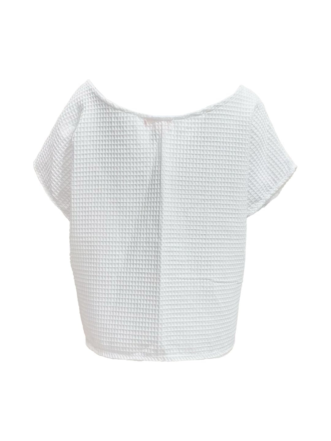 BLUSA SCATOLETTA Spugna Nido d'ape Bianco Ribes of LOVE