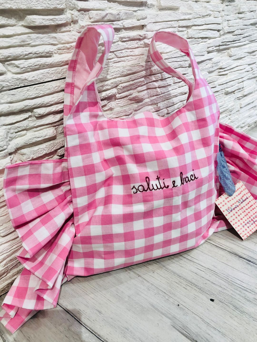 BORSA A MANO VOLANTS REGULAR "Saluti e Baci" BM001