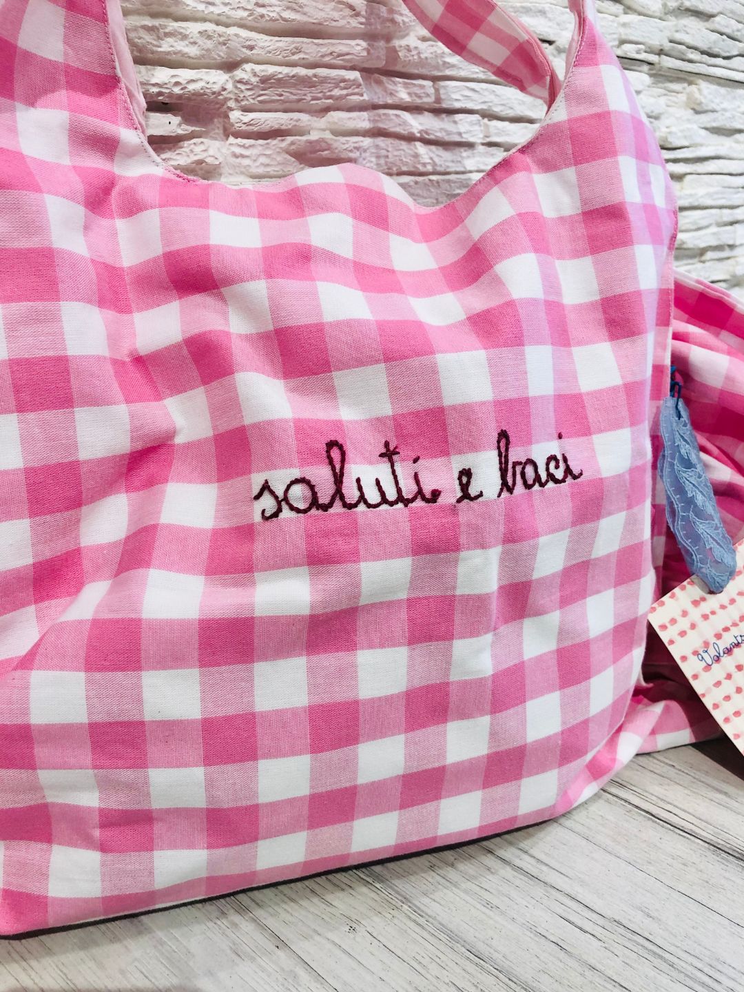 BORSA A MANO VOLANTS REGULAR "Saluti e Baci" BM001