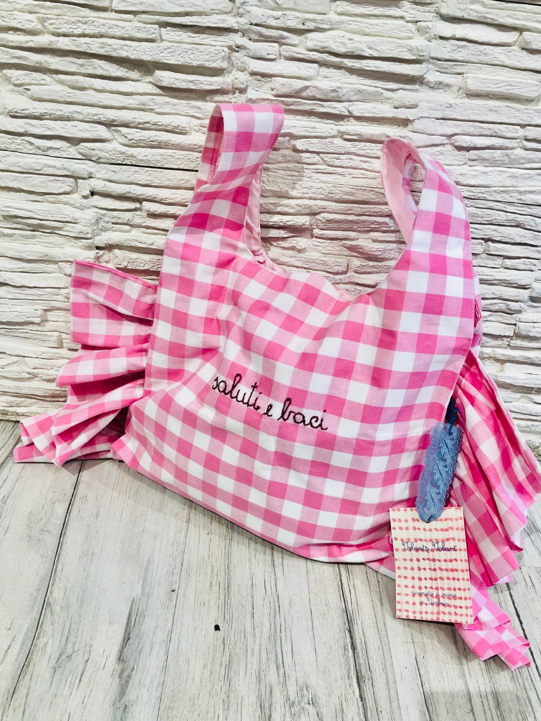 BORSA A MANO VOLANTS REGULAR "Saluti e Baci" BM001