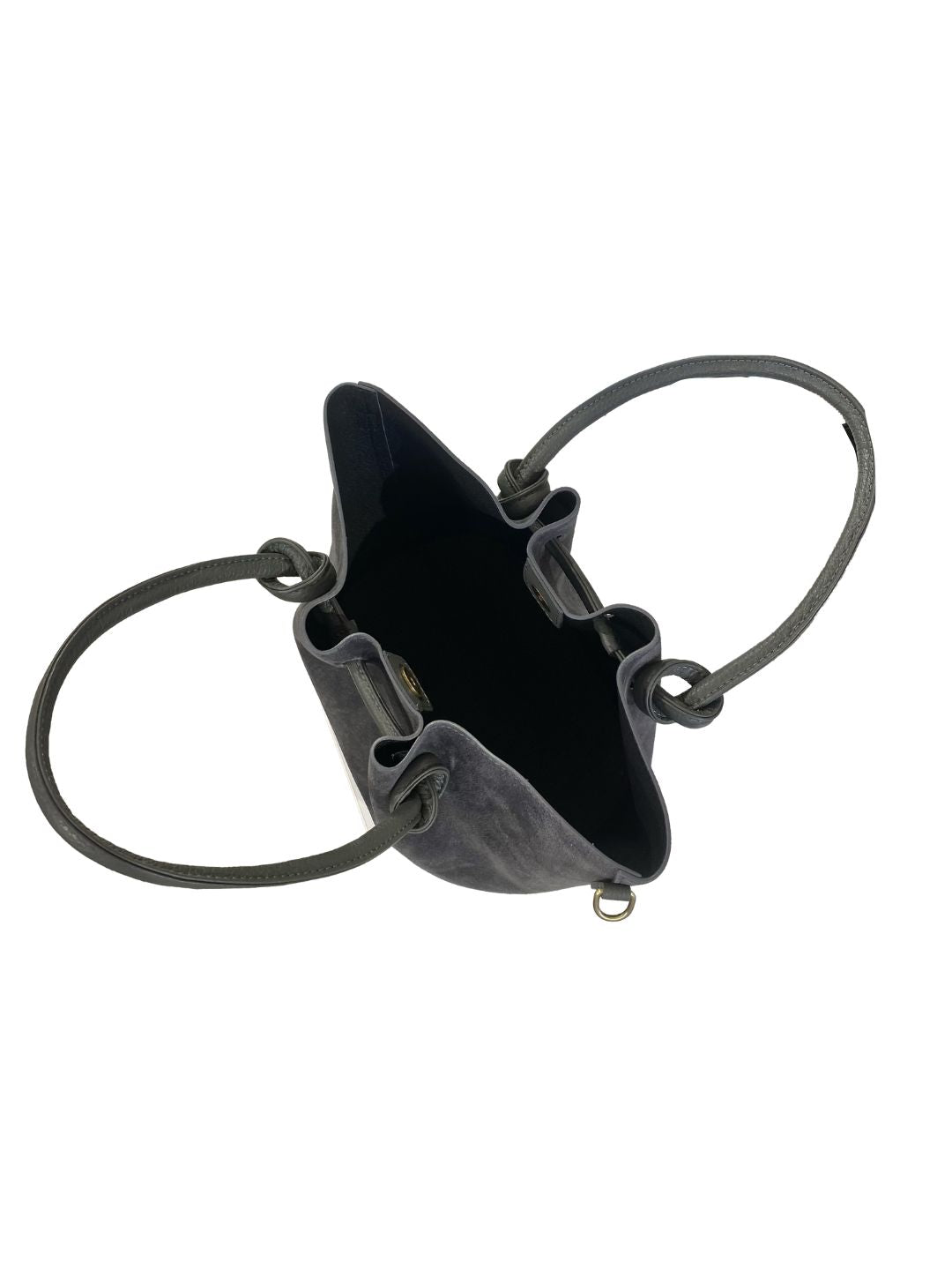 BORSA a Mano Suede Grigio Scuro 85988G