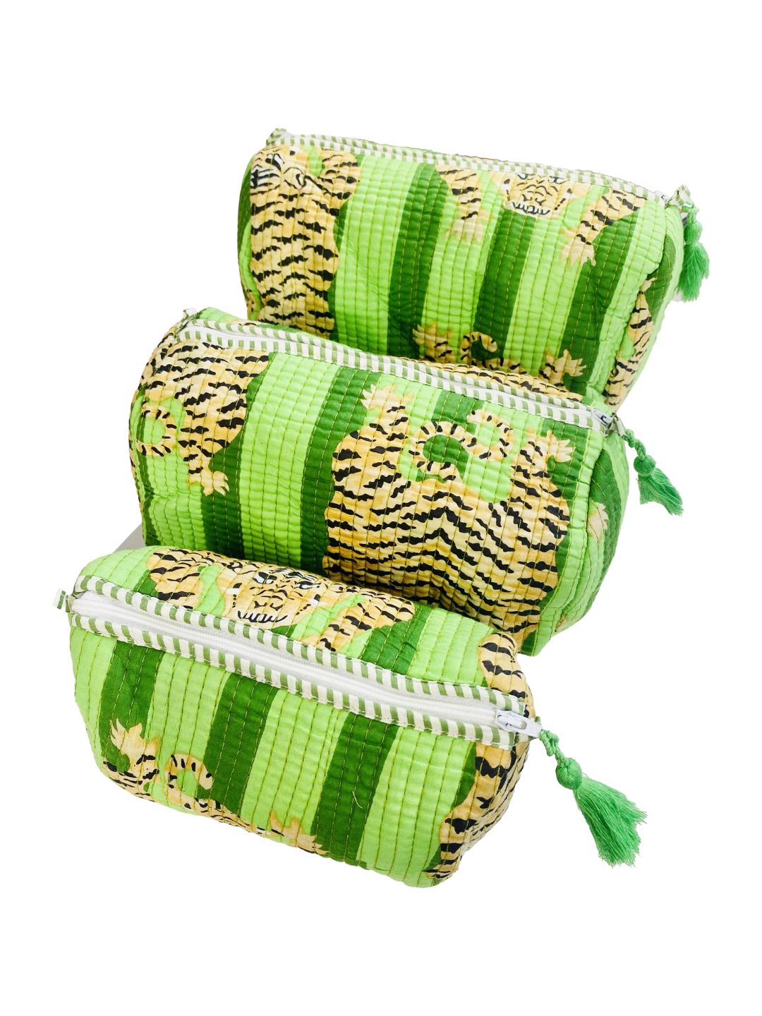 Beauty Case trapuntato Radical Chic Verde