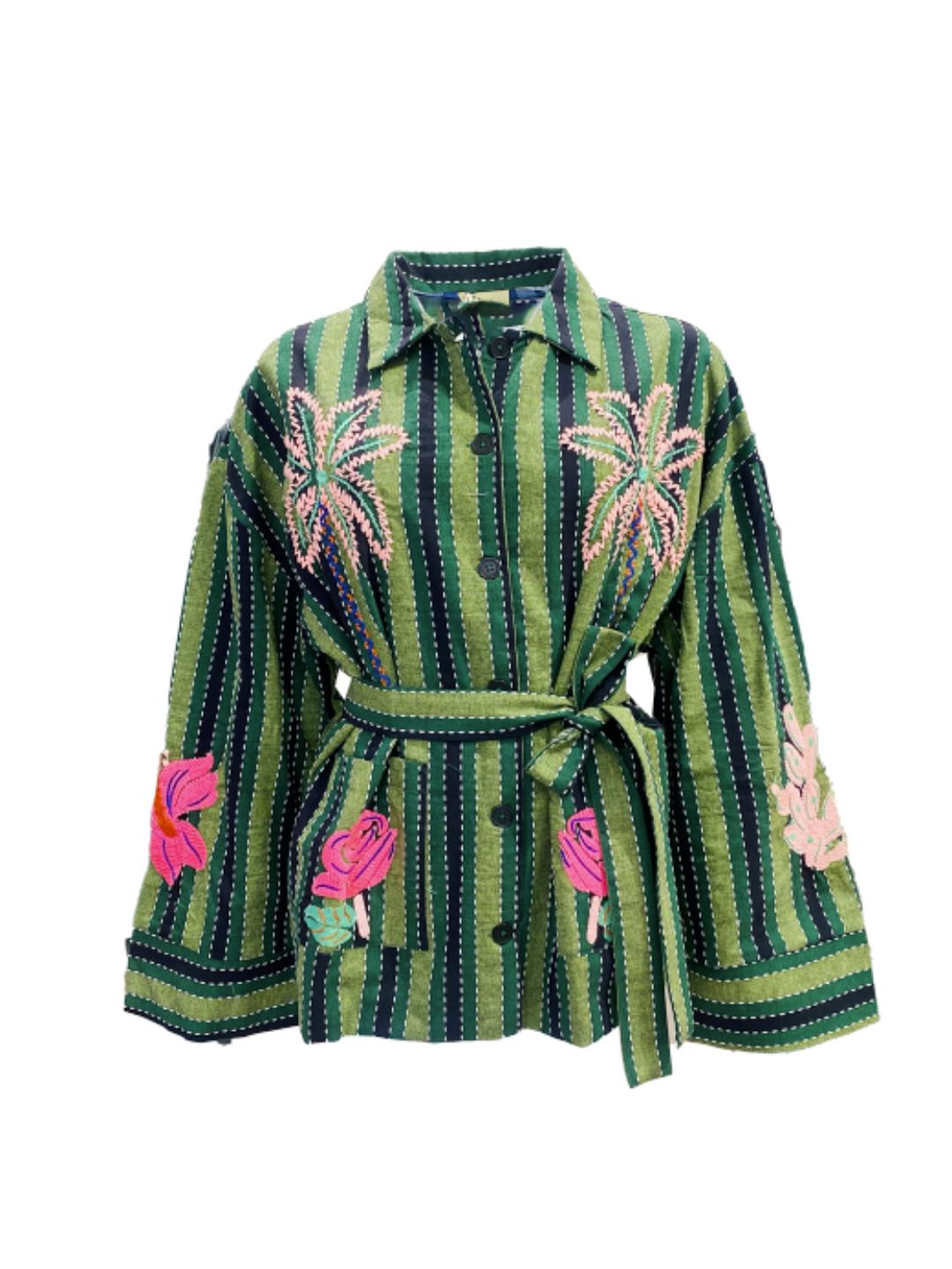 Blazer a Righe con Palme