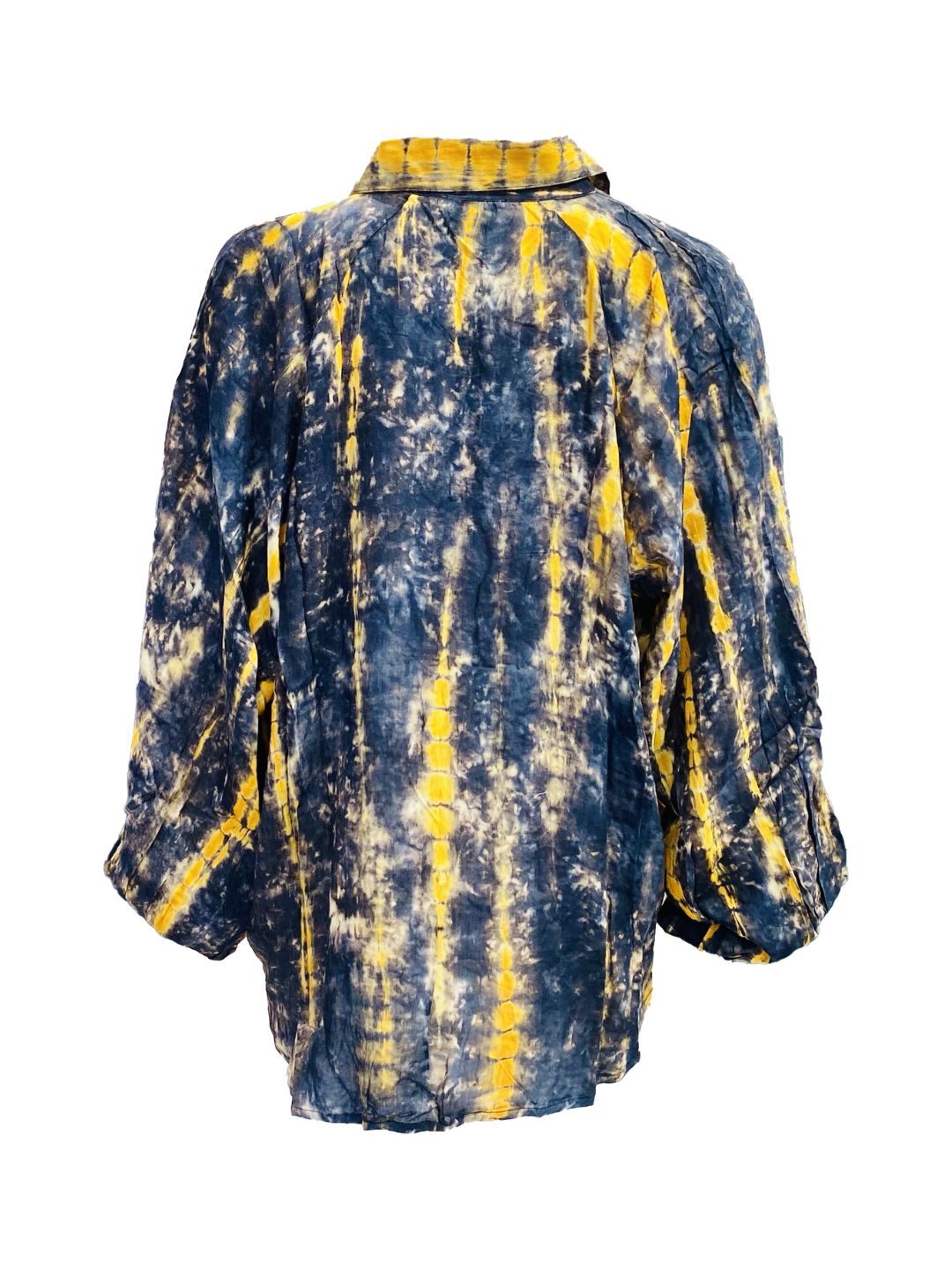 Blusa Chiara Tie-Dye con Dettagli Floreali