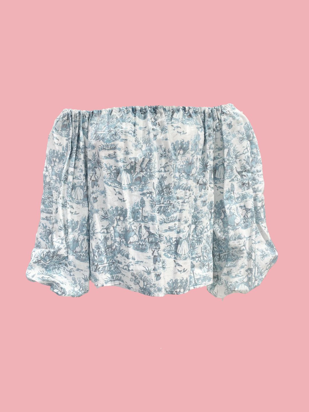 Blusa Puffy Toile de jouy Azzurra Ribes of LOVE