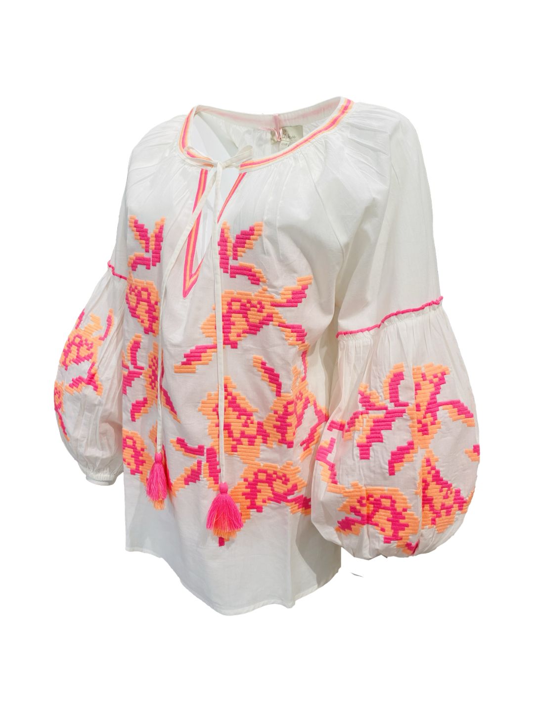 Blusa Ricamata in Cotone Boho-Chic Mod.1