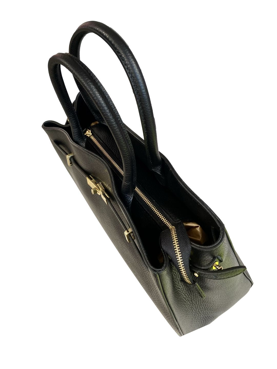 Borsa Shopper Classic in Vera Pelle Dollaro art.86117