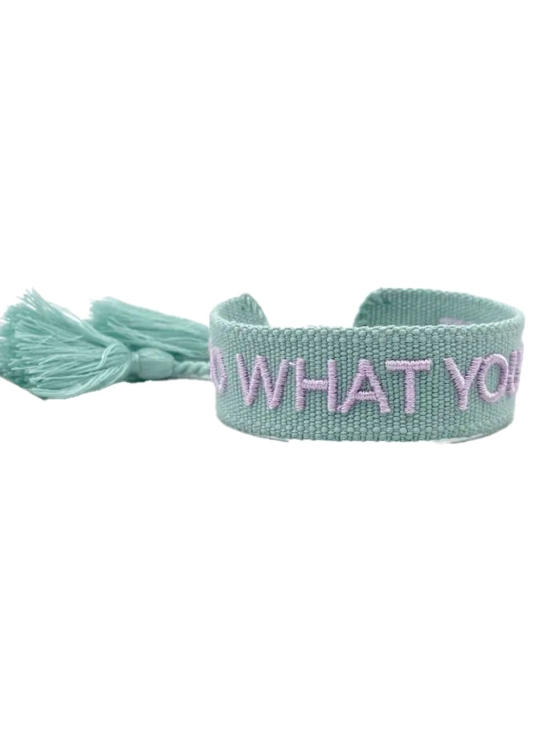 Bracciale "DO WHAT YOU LOVE" Salvia eucalipto e Lilla