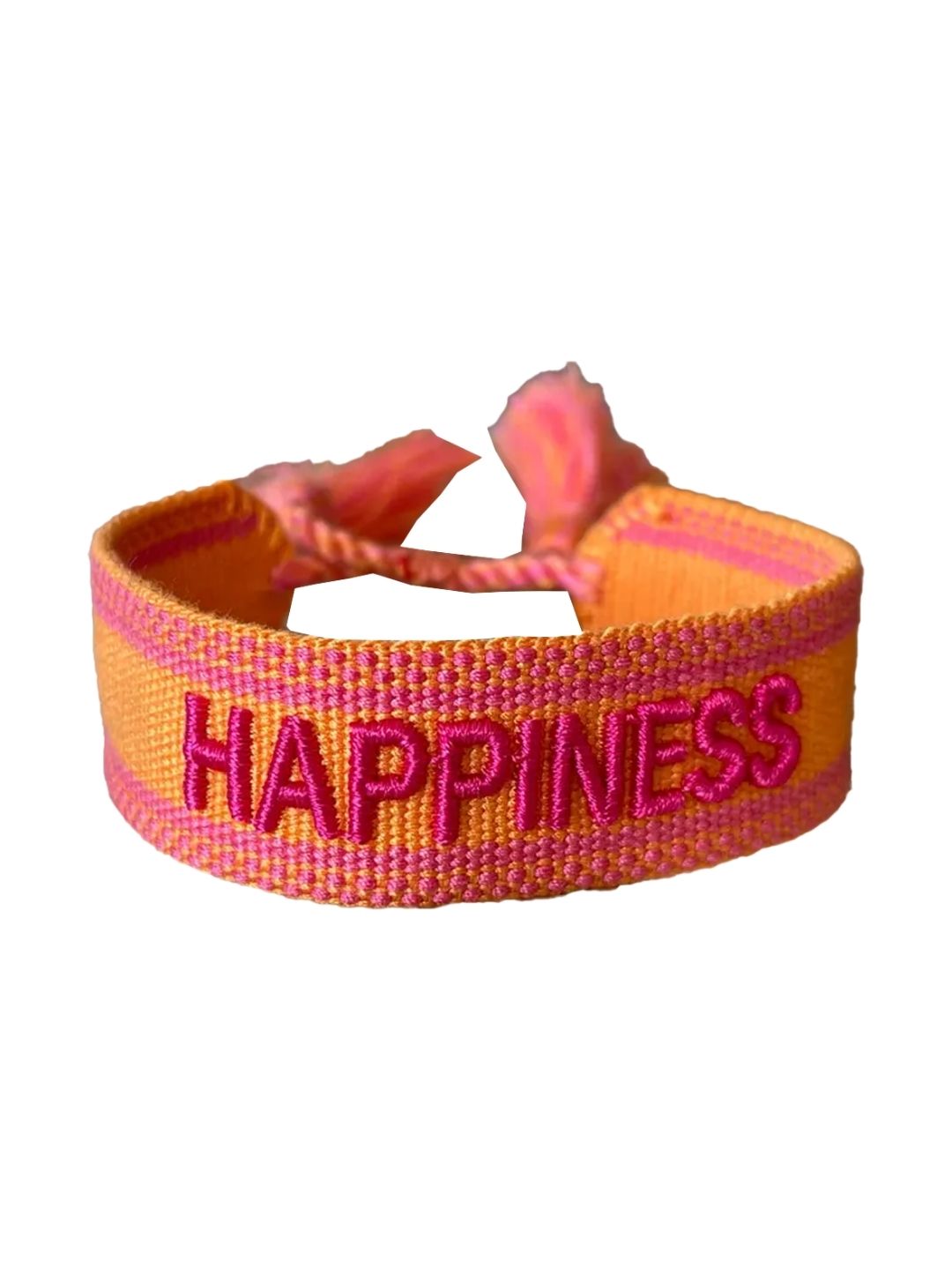 Bracciale "HAPPINESS" Arancio e Fucsia