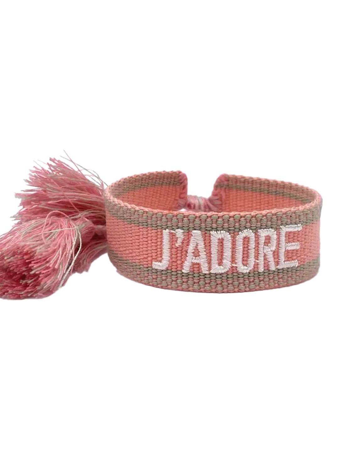 Bracciale "J'ADORE" Rosa e Bianco