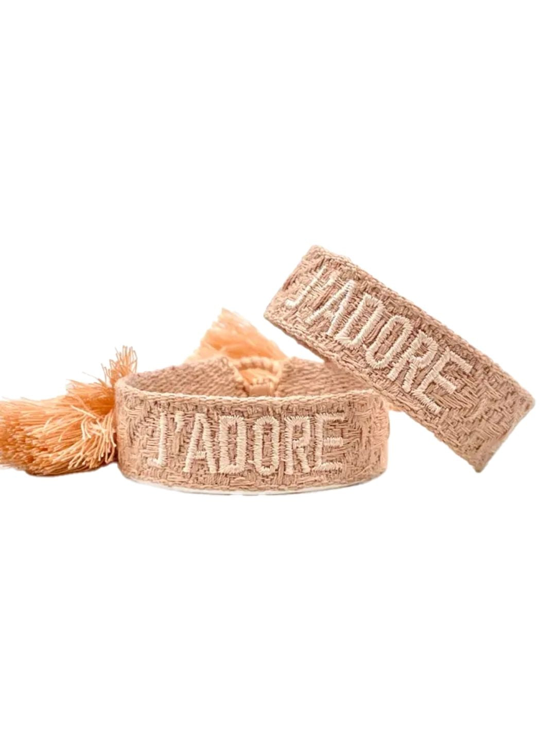 Bracciale "J'ADORE" jacquard Vintage Rose