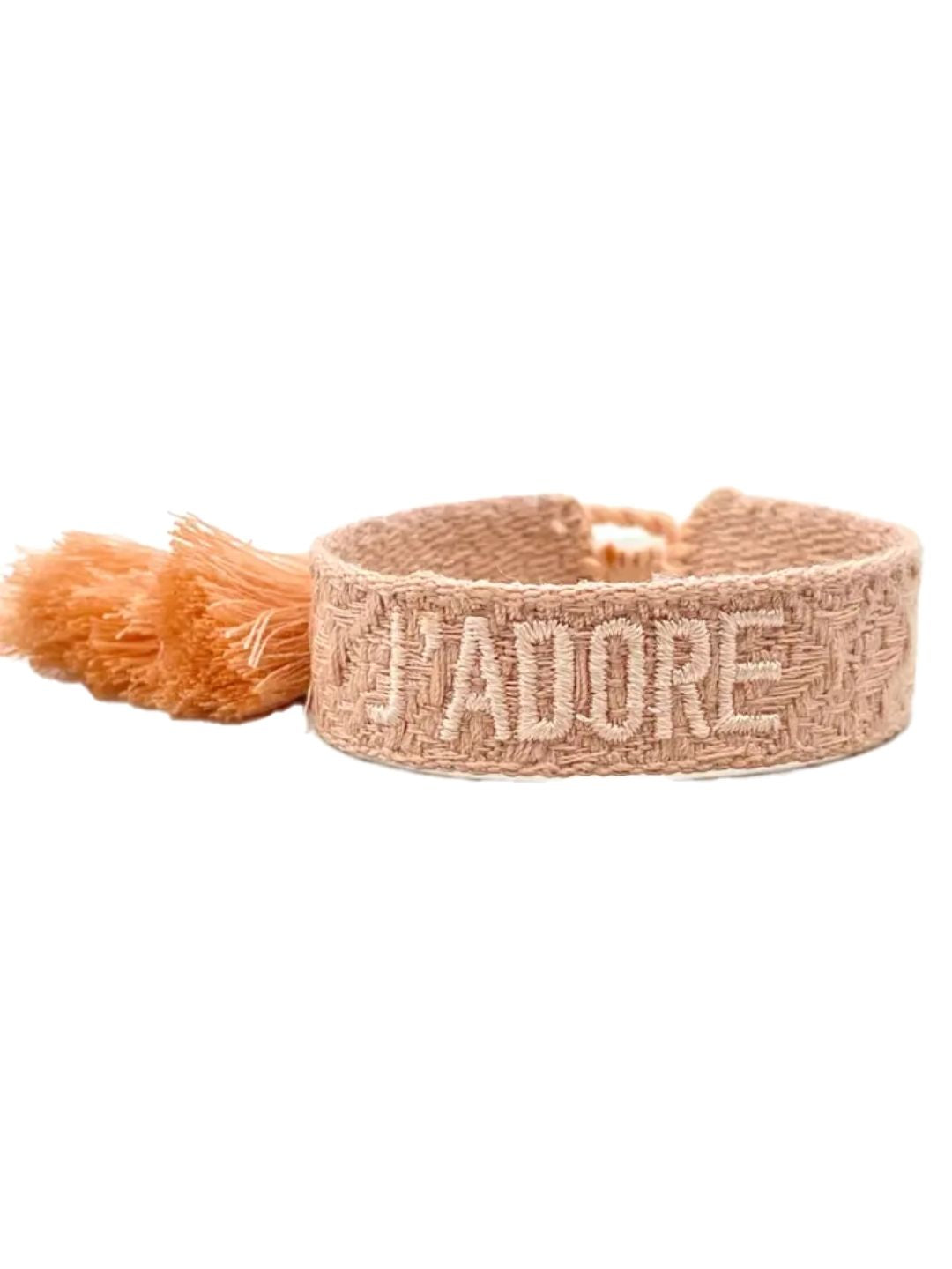 Bracciale "J'ADORE" jacquard Vintage Rose