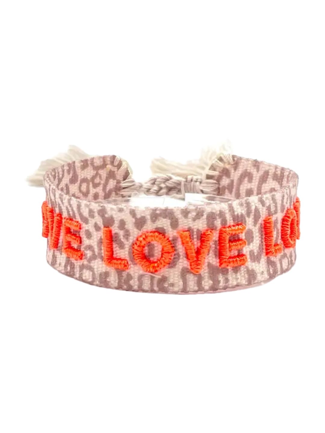 Bracciale "LOVE LOVE LOVE" Leo e Arancio