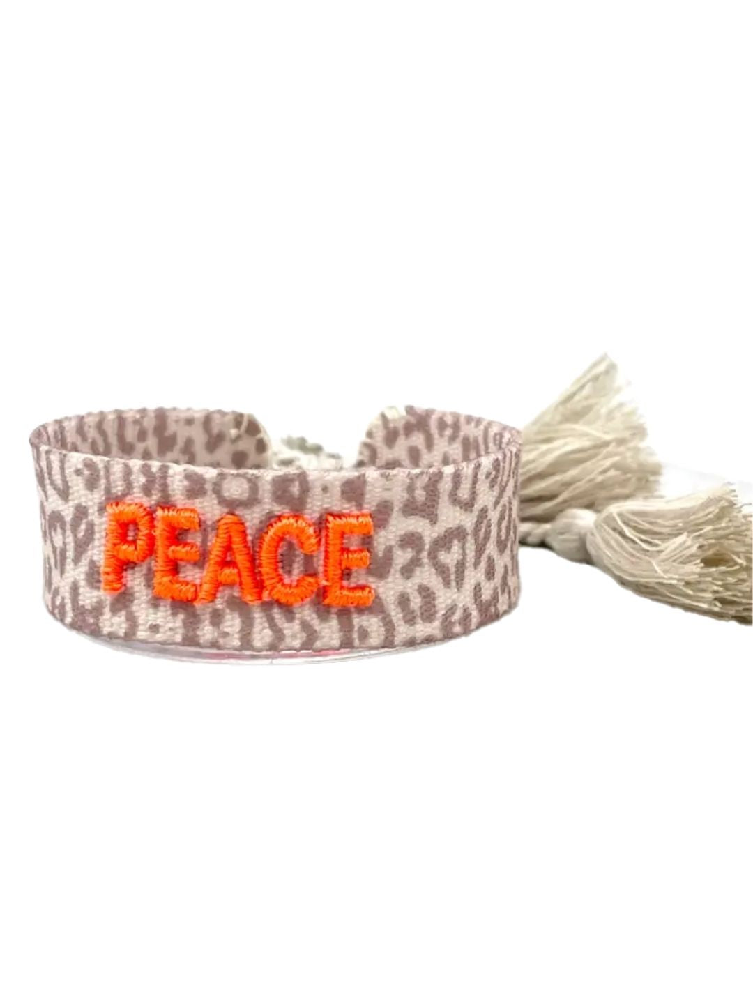 Bracciale "PEACE" Leo e Arancio Fluo