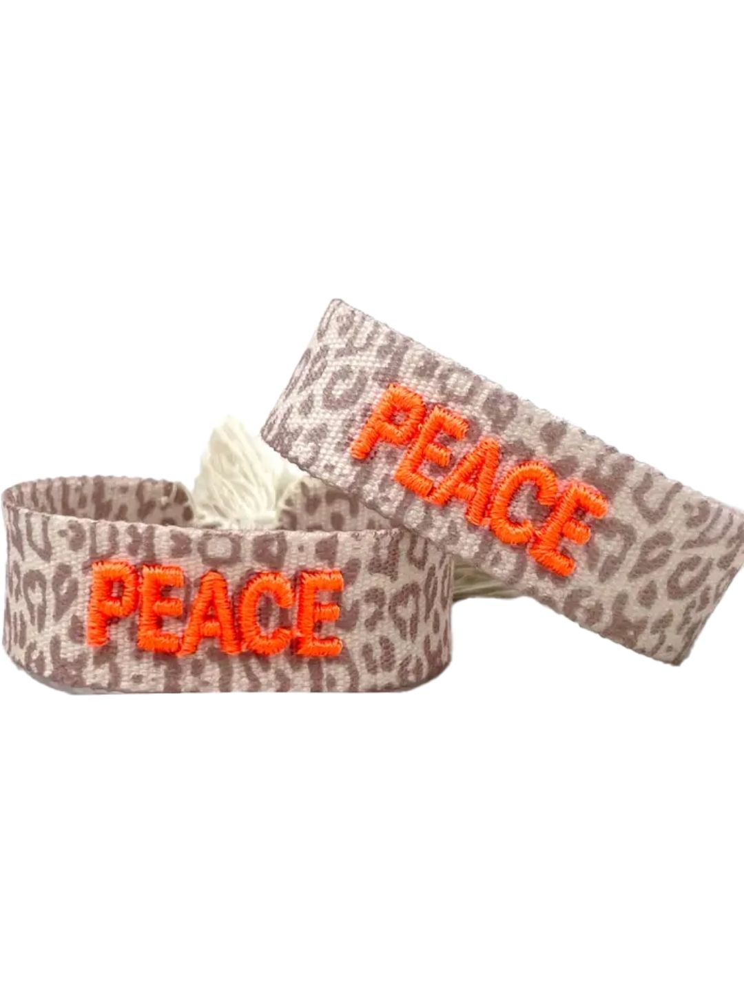 Bracciale "PEACE" Leo e Arancio Fluo