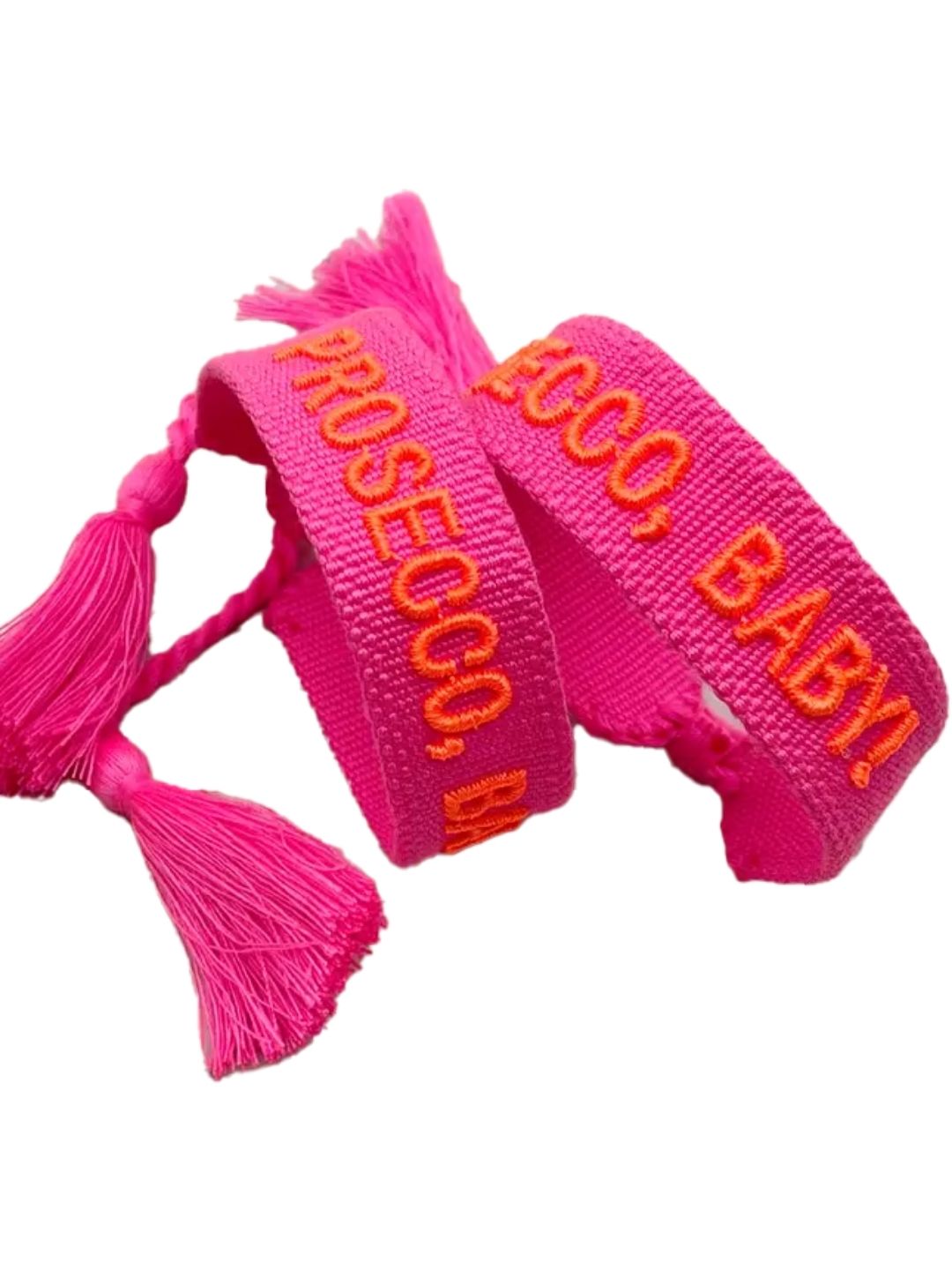 Bracciale "PROSECCO BABY" Fucsia e Arancio Fluo