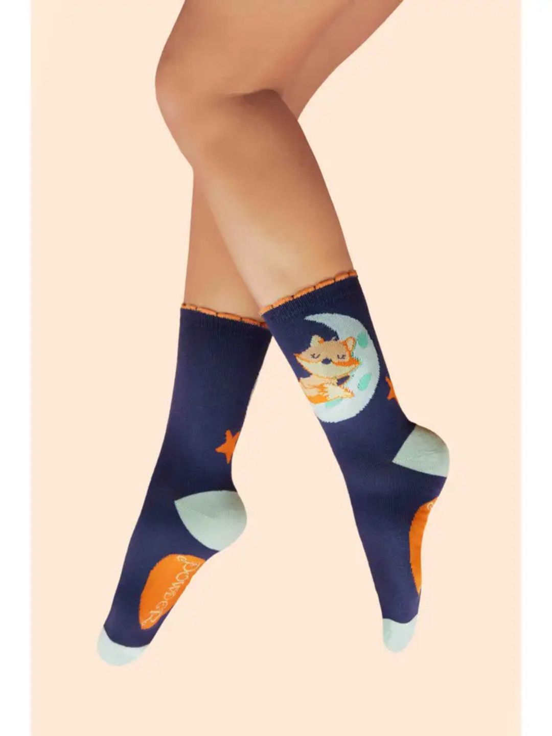 CALZINI VOLPE SOGNANTE BLU NOTTE