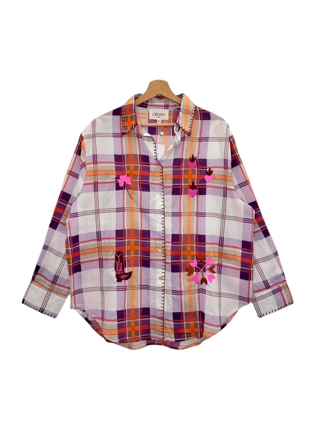 CAMICIA SAINT-TROPEZ Porpora e Arancio 8989
