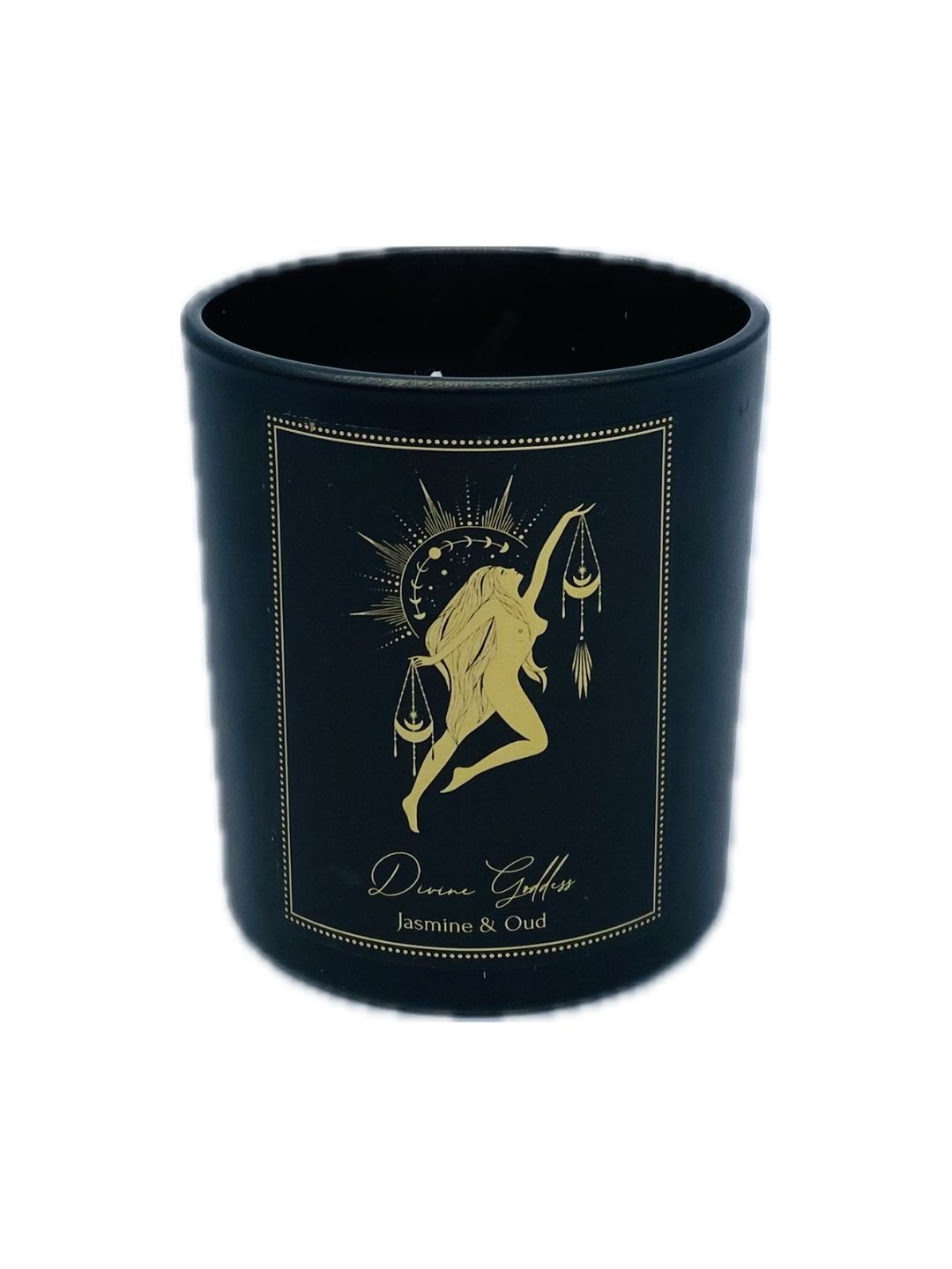 CANDELA ESOTERICA GELSOMINO E OUDH CON GIADA VERDE