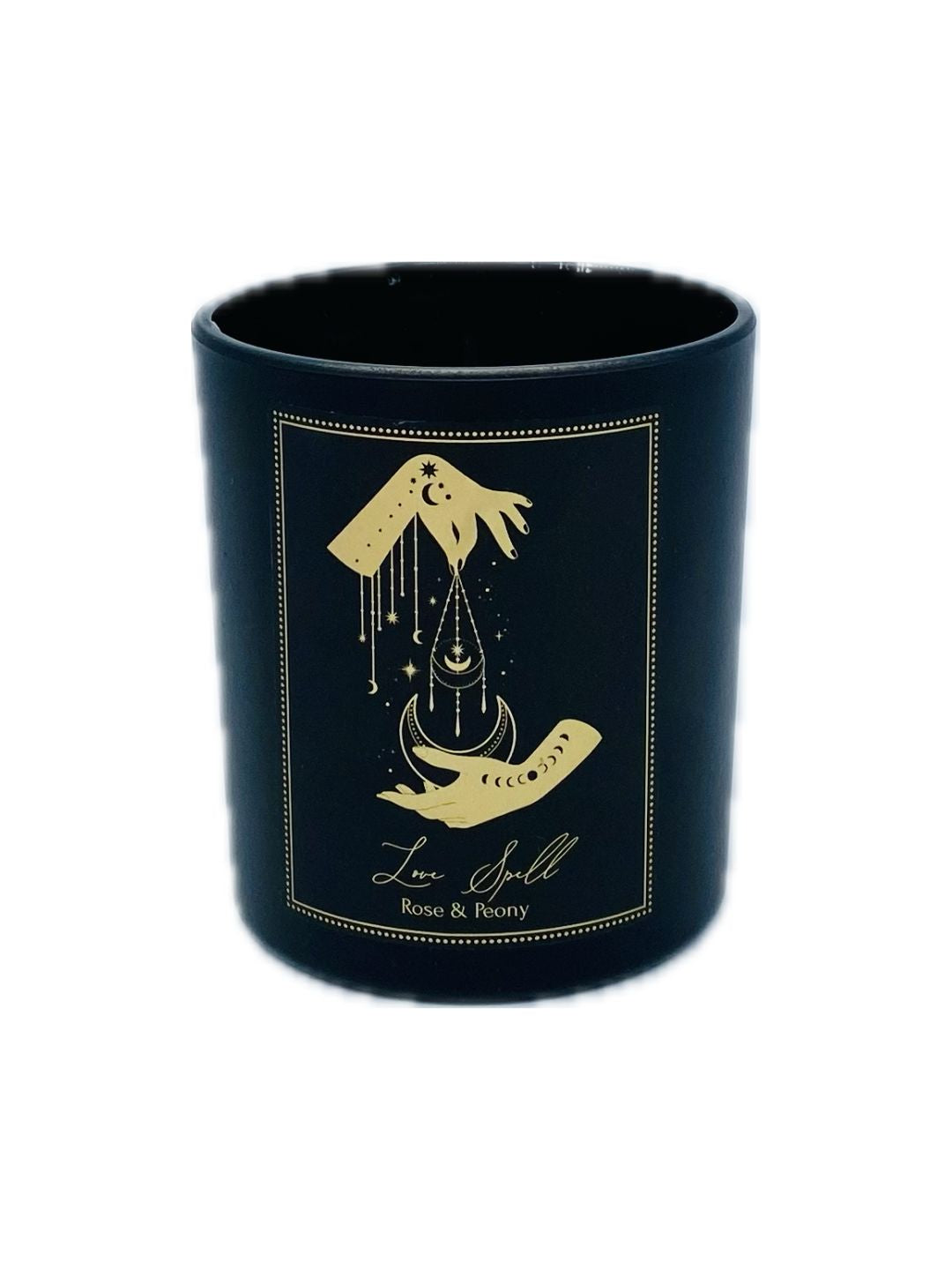 CANDELA ESOTERICA ROSA E PEONIA CON QUARZO ROSA