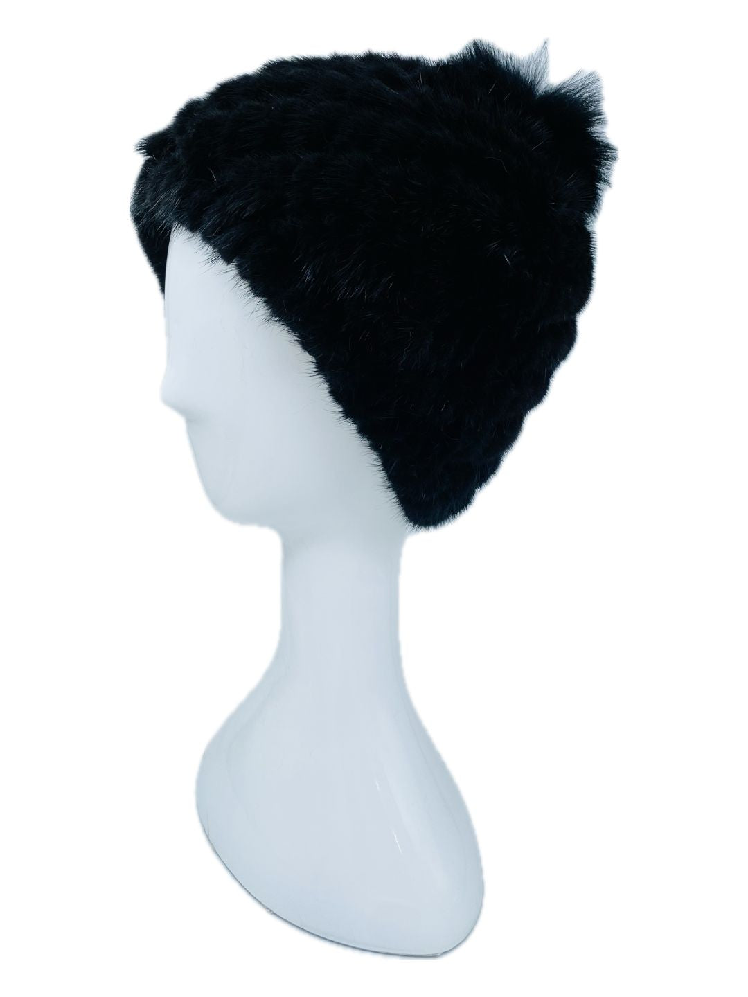 CAPPELLO IN VISONE CON POM POM