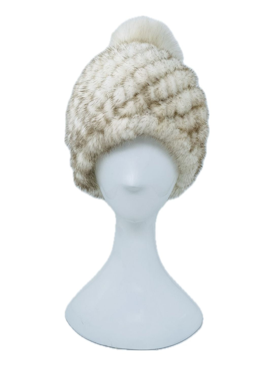 CAPPELLO IN VISONE CON POM POM